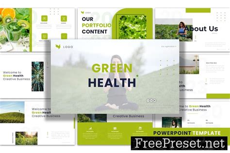 Green Health - PowerPoint Presentation Template 8BAAXRD