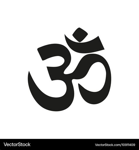 Yoga om sign and symbol simple black icon on white