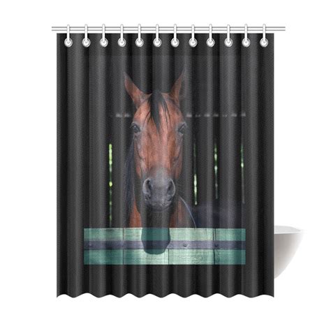 Horse In Stall Shower Curtain | Shower curtain, Stall shower curtain ...