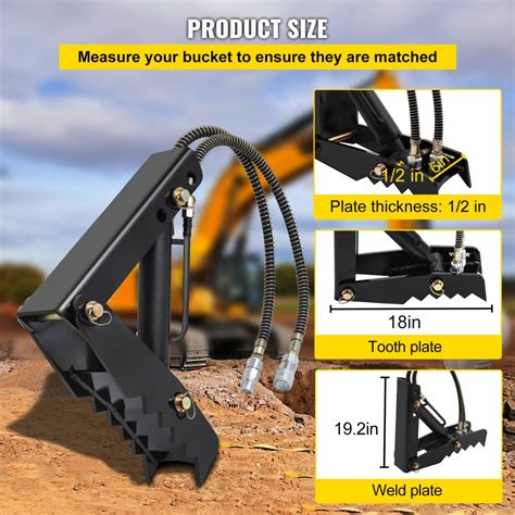 VEVOR 18" Hydraulic Backhoe Thumb, 1/2" Thickness Heavy Duty Excavator ...