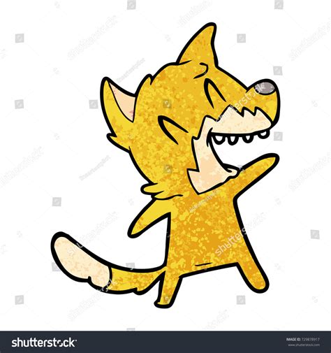 Laughing Fox Cartoon Stock Vector (Royalty Free) 729878917 | Shutterstock