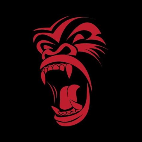 Gorilla Mascot Vector Art PNG, Gorilla Vector Image Sport Mascot ...