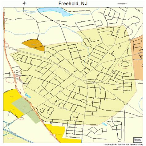 Freehold New Jersey Street Map 3425200