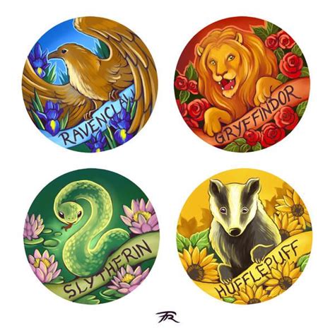 Hogwarts House Mascots by TrollGirl on DeviantArt | Hogwarts, Harry ...