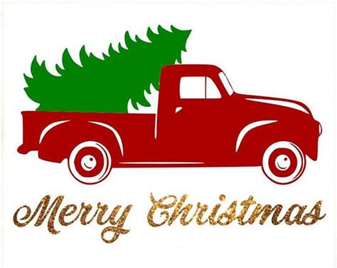 Red truck Svg Eps Dxf Merry Christmas SVG for Christmas tree | Etsy ...