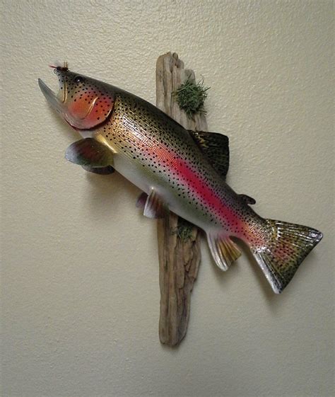 Wall Mount Rainbow Trout Sculpture