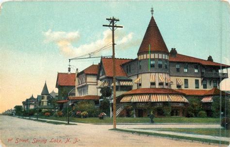 1st Street ~SPRING LAKE NJ~ Sharp & Historic Early View, c. 1910 ...