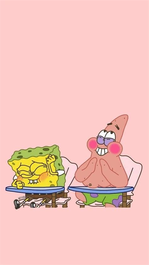 Spongebob Squarepants Patrick Star Girly Iphone Pink Background In 2020 ...