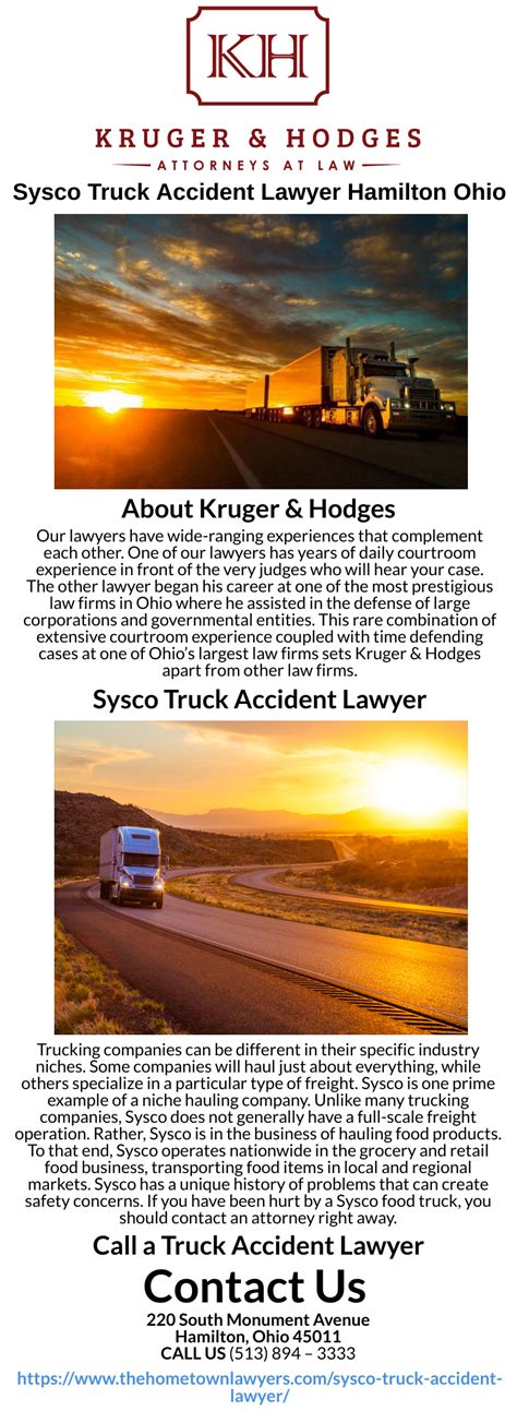 Sysco Truck Accident Lawyer Hamilton Ohio | Sysco, Accident attorney ...