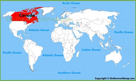 Canada location on the World Map