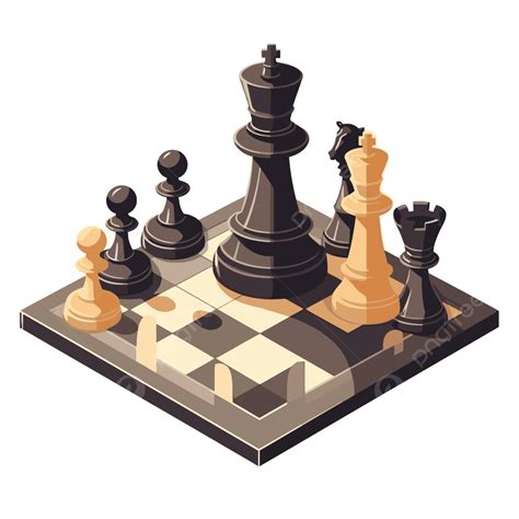 Chess Clipart Isometric Chess Pieces Isolated On A White Background ...