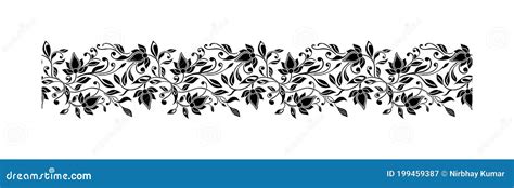 Seamless Small Rose Vector Flower Border Design | CartoonDealer.com ...