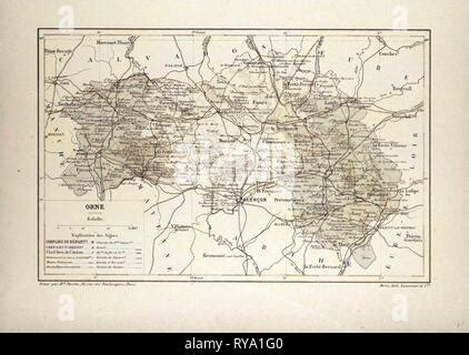 MAP OF ORNE FRANCE Stock Photo - Alamy