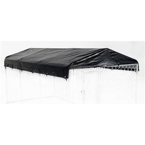 Lucky Dog® Standard Kennel Cover & Roof Frame for Dog Kennels - 5'W x ...