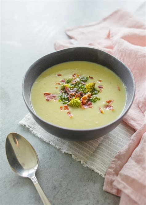 RECIPE :: ROASTED ROMANESCO SOUP WITH PESTO | Cassandra LaValle