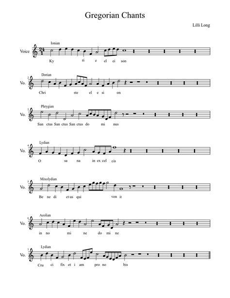 Gregorian Chants Sheet music for Voice (Other) (Solo) | Musescore.com