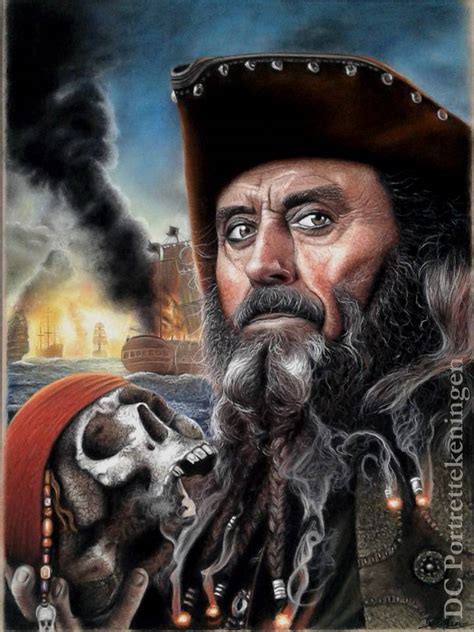 Captain Blackbeard (Pirates of the Caribbean) by DCportrettekeningen on ...