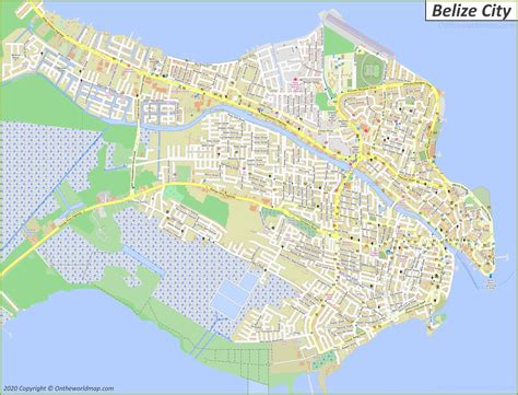 Tourist Map of Belize: Belize City Map Popular Destinations