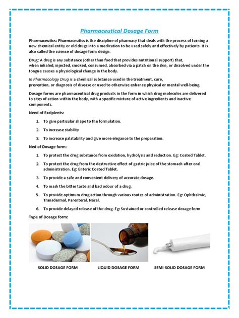 Dosage Forms | PDF | Topical Medication | Tablet (Pharmacy)