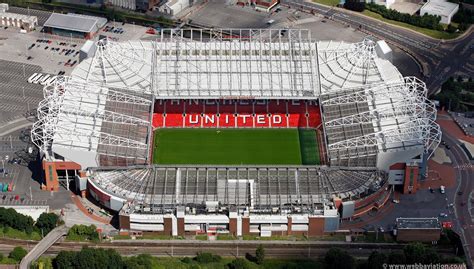 Old Trafford football stadium from the air | aerial photographs of ...