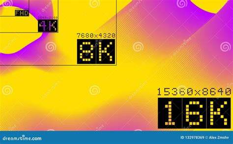 Ultra High Hd Resolution 16k Comparison Mock Up Stock Vector ...