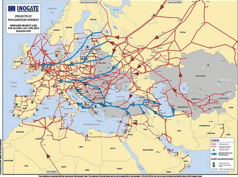 INOGATE_NATURAL_GAS | Map, Historical geography, Oil pipeline map