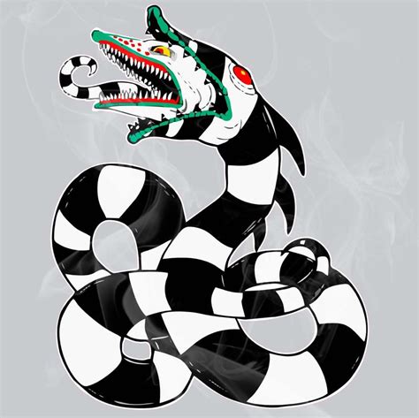 Beetlejuice Style Sandworm Decal vinyl Sticker, Static Cling, or Vinyl ...