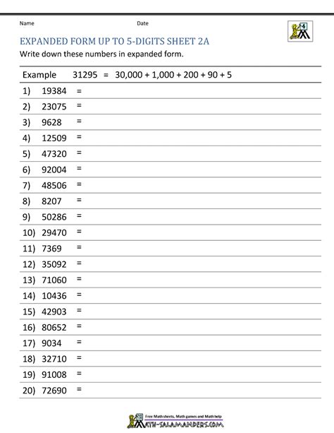 4th Grade Place Value Worksheets