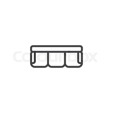 Sofa top view outline icon. linear ... | Stock vector | Colourbox