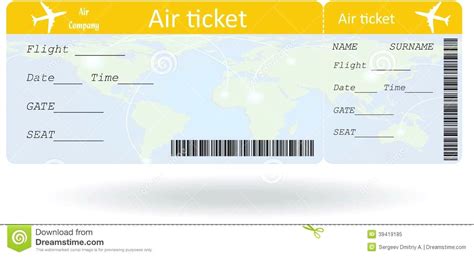 Airline Ticket Templates Template 91 Free Word Excel Pdf Variant Air ...