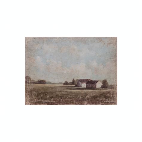 Canvas Wall Décor with Farmhouse Landscape