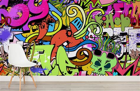 funky-wall-art-design-room-wall-murals Brick Wall Wallpaper, Funky ...