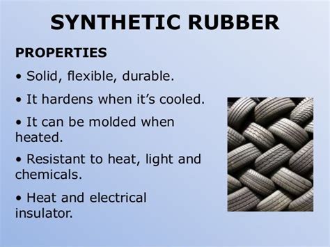 Natural rubber, synthetic rubber and neoprene rubber