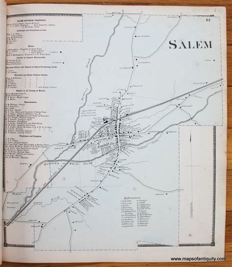 1866 - Salem (NY) - Antique Map – Maps of Antiquity