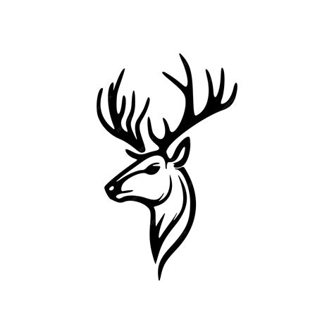 Premium Vector | A minimalist vector deer logo with a black and white ...