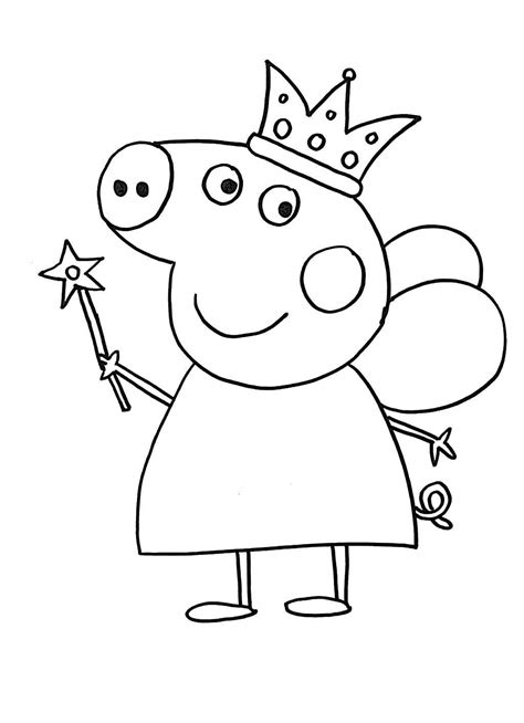 Peppa Pig Coloring Pages Worksheet - Free Printable Coloring Pages