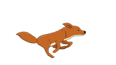 Fox running (2D Animation) - YouTube