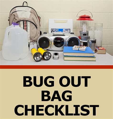 Bug Out Bag Checklist Survival Kit Checklist 72 Hour Kit List ...