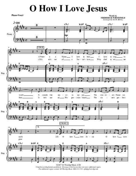 O How I Love Jesus Sheet Music PDF (G3 Kids) - PraiseCharts