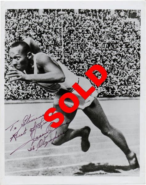 Jesse Owens signed photo