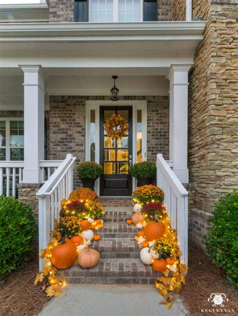 Fall Porch Decor: Statement-Making Front Steps | Kelley Nan | Fall ...