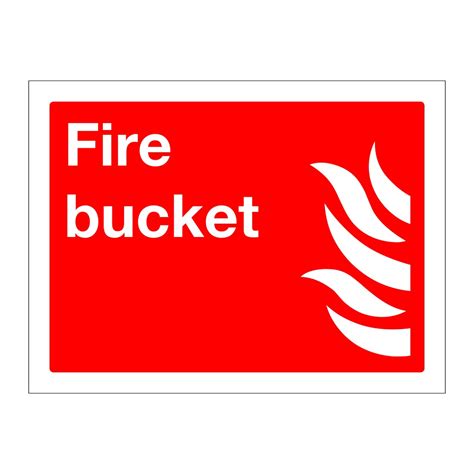 Fire Bucket sign | British Safety Signs