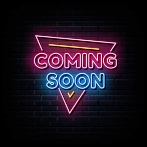 Premium Vector | Coming soon neon signs design template neon sign