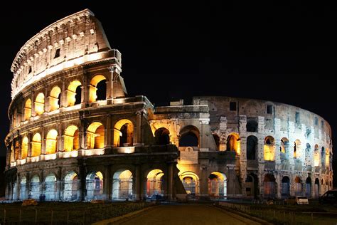 Roman Colosseum at night-Rome, Italy. | Places to travel, Places to go ...