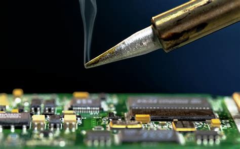 Soldering An Electronic Circuit Board Photograph by Wladimir Bulgar ...