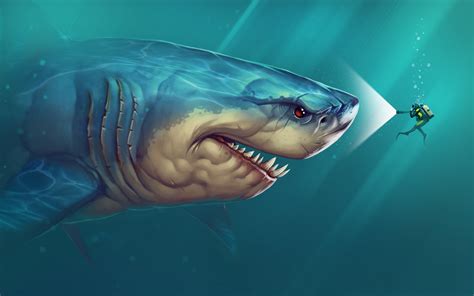 Megalodon says hi! by ArtByElde on DeviantArt | Shark art, Shark, Shark ...