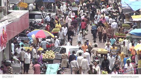 Crowded Street In Mumbai, India Stock video footage | 8429841