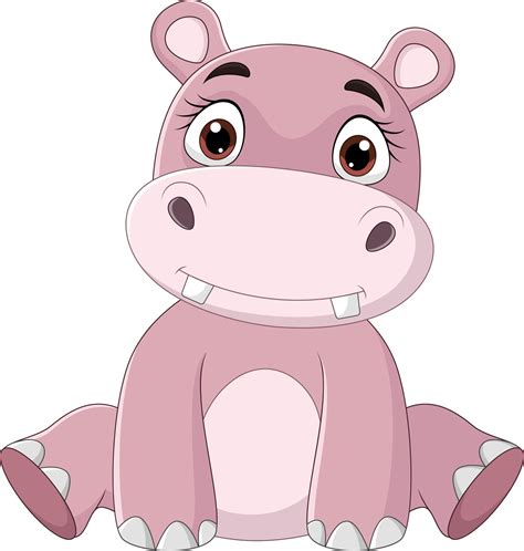 Pink Hippo Clipart Digital Download PNG EPS Kids Bedroom - Etsy France