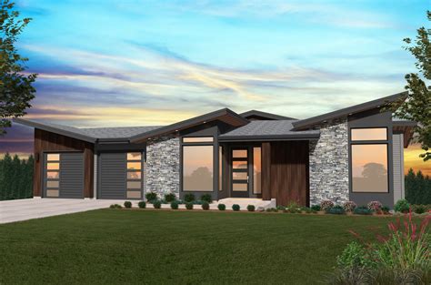 Hillside House Plan | Modern Daylight Home Design with Basement