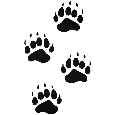 Black Bear Paws Prints Sportsman Decal | Bear paw print, Bear paw ...